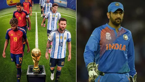 Argentina vs Spain final MS Dhoni Argentina vs Spain final MS Dhoni