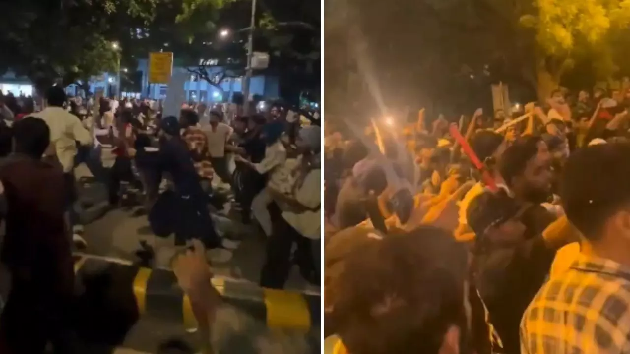 दिल्ली के जंतर-मंतर से लेकर CP तक, आधी रात पुलिस और प्रदर्शनकारियों के बीच महाभारत, देखिए तलवार बाजी का VIDEO