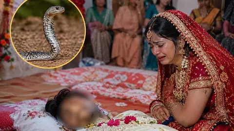 बदायूं में सुहागरात पर दूल्हे को जहरीले सांप ने डसा, मेहंदी सूखने से पहले उजड़ गया रश्मि का सुहाग- देखिए VIDEO बदायूं में सुहागरात पर दूल्हे को जहरीले सांप ने डसा, मेहंदी सूखने से पहले उजड़ गया रश्मि का सुहाग- देखिए VIDEO