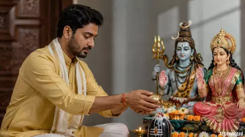 man doing puja man doing puja