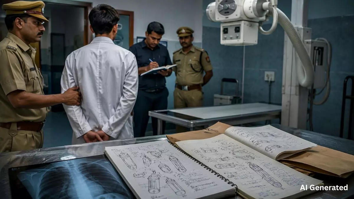 ayodhya medical college bomb making document recovered student detained