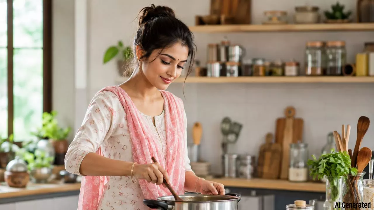 woman cooking