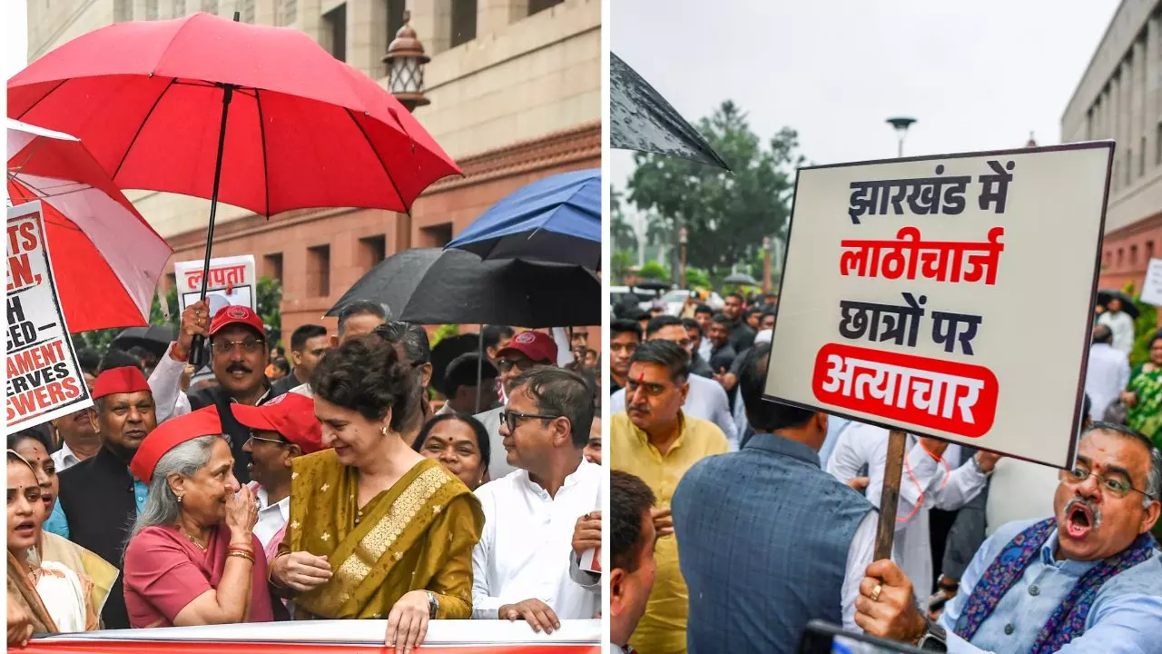 Parliament BJP NDA protest