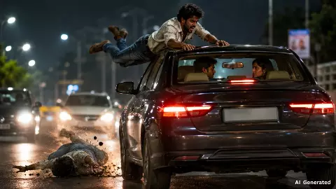 Raipur Man Dies After Climbing Car Roof to Stop Girlfriend, Murder Case Registered Raipur Man Dies After Climbing Car Roof to Stop Girlfriend, Murder Case Registered