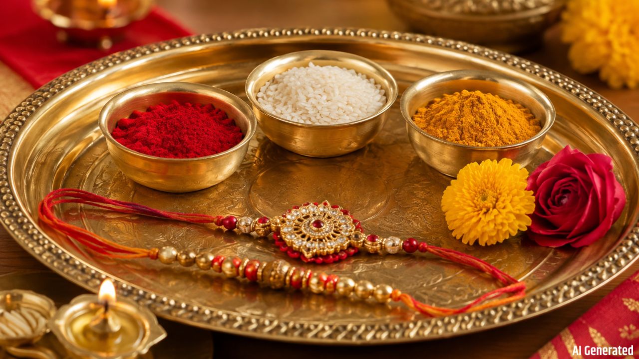 Raksha Bandhan 2026: राखी की थाली में क्यों रखी जाती है हल्दी, अक्षत और रोली? जानें हर चीज का खास महत्व