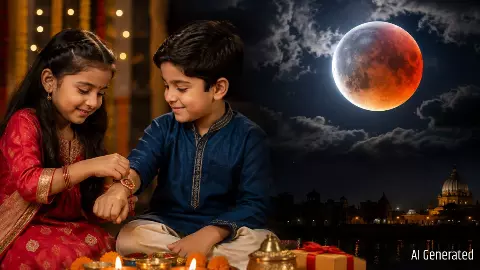 Raksha Bandhan 2026: 28 अगस्त को रक्षाबंधन पर चंद्र ग्रहण का साया, जानें राखी बांधने का शुभ मुहूर्त और राहुकाल Raksha Bandhan 2026: 28 अगस्त को रक्षाबंधन पर चंद्र ग्रहण का साया, जानें राखी बांधने का शुभ मुहूर्त और राहुकाल