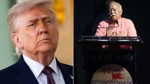 Mohan Bhagwat and Donald Trump