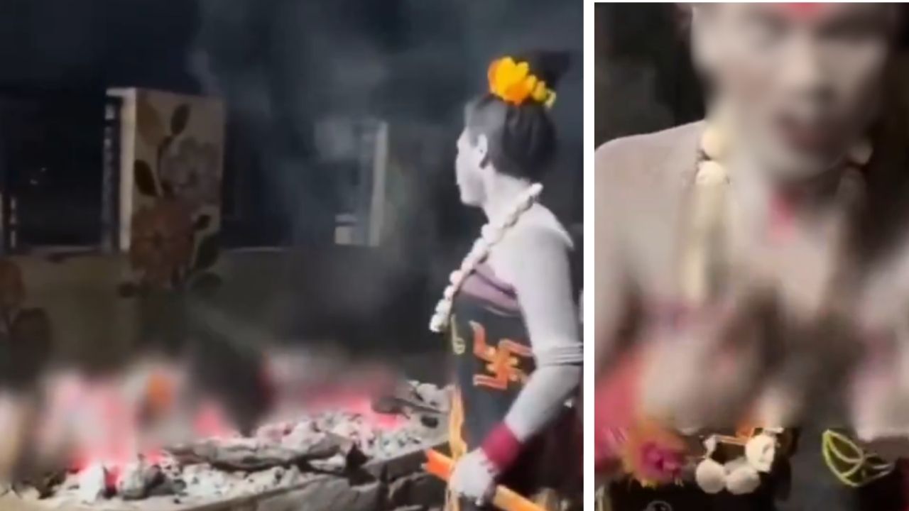 'इंसान को खाएंगे...' जब किन्नर अघोरी जलती चिता से चबाने लगी मांस, उज्जैन की काली उर्फ नंद गिरी के वीडियो से मचा बवाल- भड़के संत