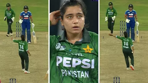 Fatima Sana Fined by ICC for Send-Off Gesture to Shafali Verma Fatima Sana Fined by ICC for Send-Off Gesture to Shafali Verma