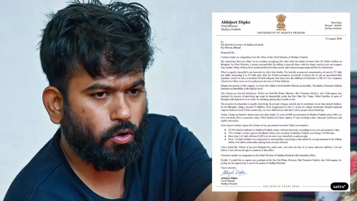 Abhijeet Dipkes Satirical MP CM Resignation Letter Sparks Row Over Alleged Letterhead Misuse