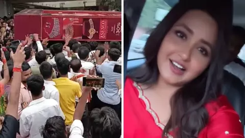 Kajal Raghwani’s Event Turns Chaotic in Bihar, Stones Pelted at Convoy Vehicle
