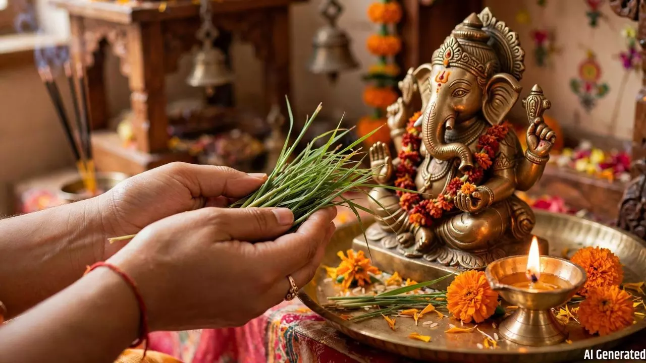 गणेश जी के प्रिय दूर्वा को चढ़ाते हुए बोलें ये मंत्र, जानें इस खास घास से जुड़ी अनलासुर की कथा