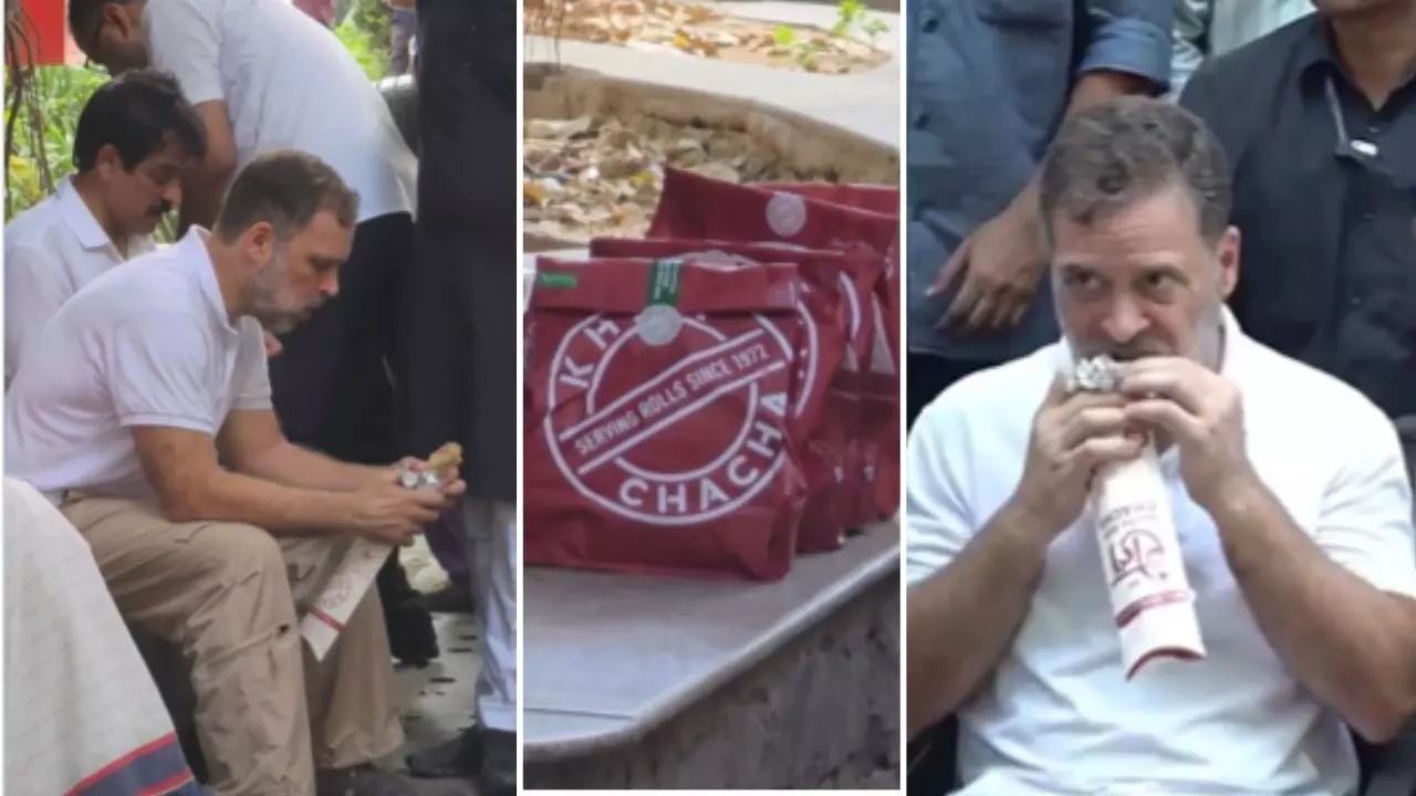 खान चाचा के रोल के दीवाने हैं राहुल गांधी, सड़क पर दूसरी बार खाते दिखे, जानिए क्या खास है इस Roll में