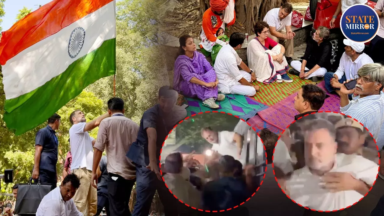 आकाशवाणी भवन में कैसा रहा विपक्ष का हंगामा? राहुल-प्रियंका समेत कई लोगों हिरासत में, बवाल के पांच VIDEO- 10 Point