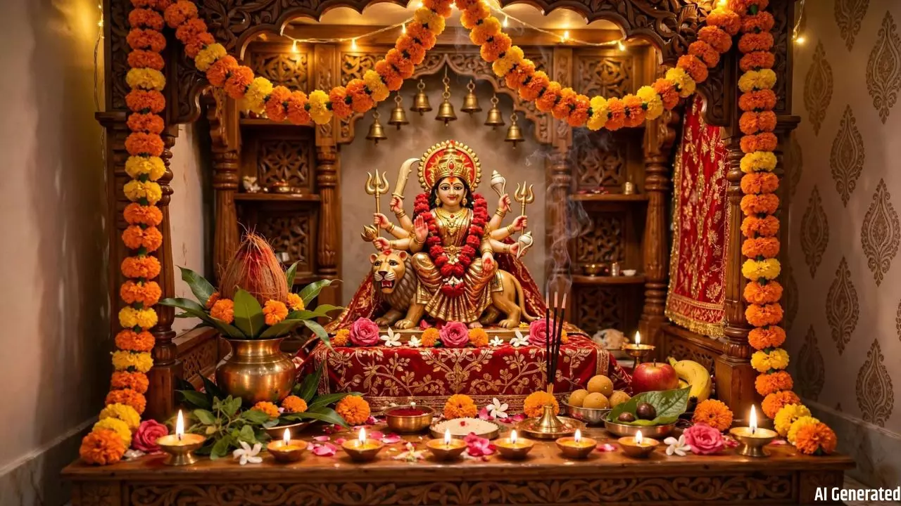 Shardiya Navratri 2026: माता की चौकी इस दिशा में रखना माना जाता है अशुभ, चौकी में ये चीजें रखना न भूलें