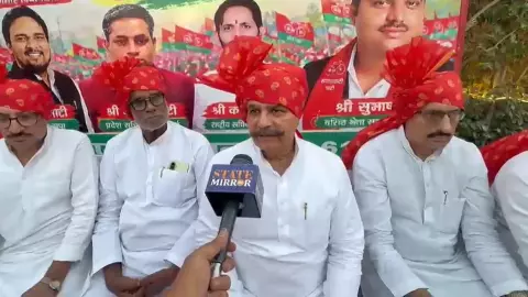 SP Leader Chaudhary Indrasen Targets BJP