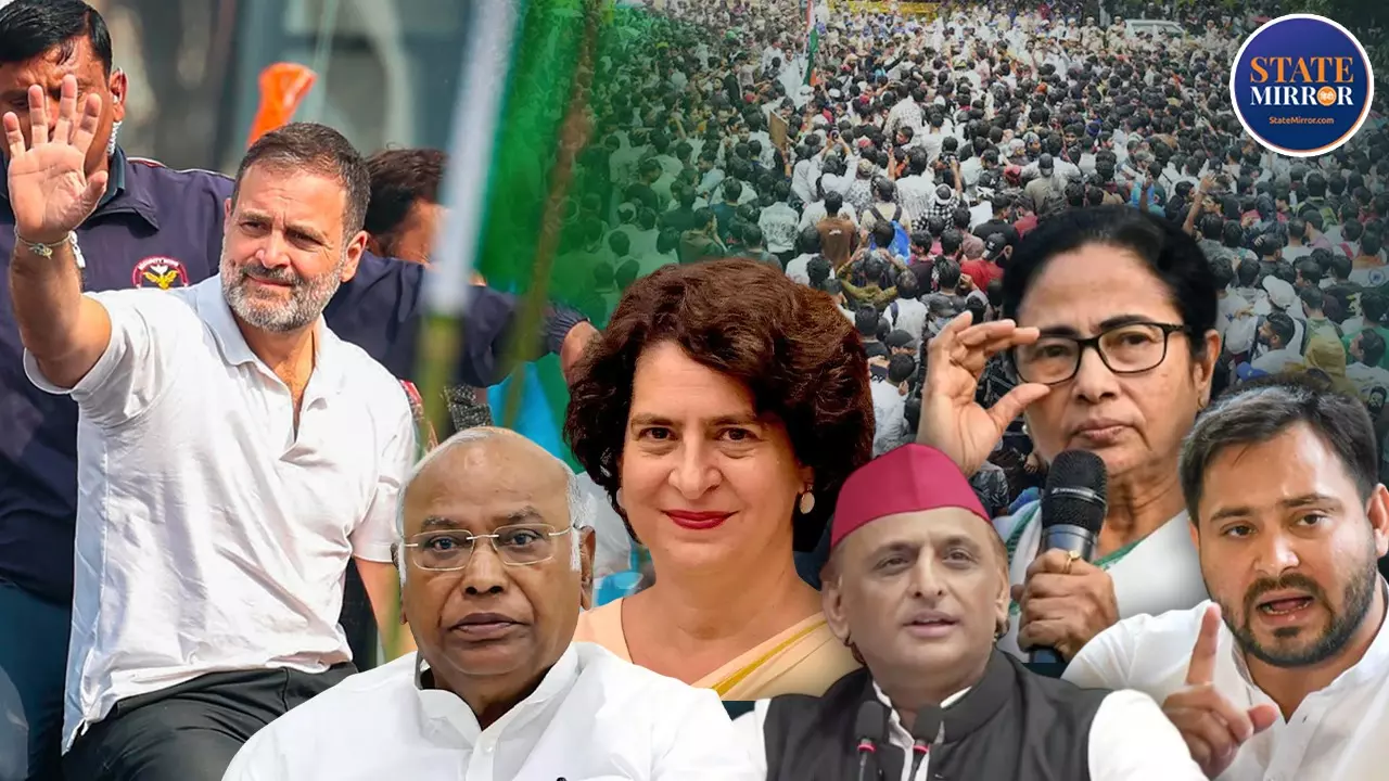 पहले खरगे का लंच और अब राहुल की चाय... विरोध-प्रदर्शन के साथ INDIA गठबंधन भी एकजुट, एक तीर से 2 निशाने साध रही कांग्रेस