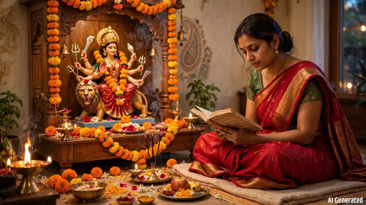 नवरात्रि में कैसे करें दुर्गा सप्तशती का पाठ? जानें नियम, विधि और धार्मिक महत्व