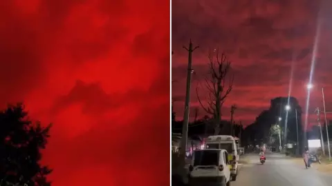 छत्तीसगढ़ के दंतेवाड़ा में क्यों खून जैसा लाल हुआ आसमान? IMD ने बताई वजह, देखिए हैरान कर देने वाले VIDEO